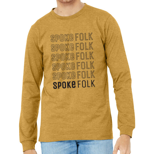 BELLA+CANVAS® Unisex Heather CVC Long Sleeve Tee - Printed Logo Thumbnail