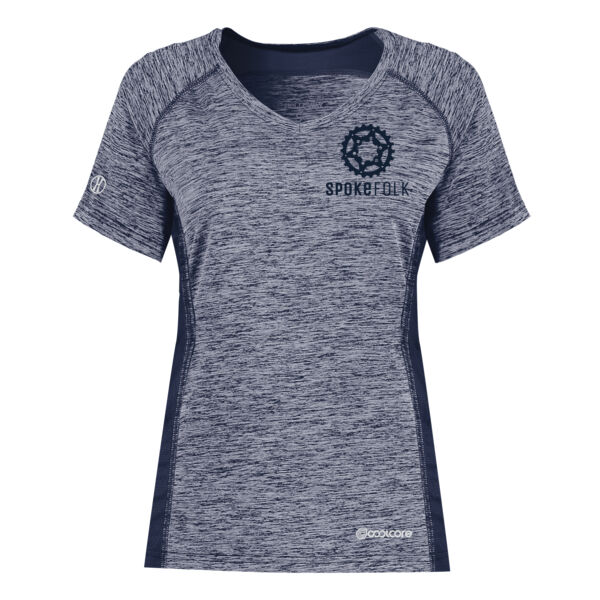 Halloway Women's Electrify CoolCore® V-Neck T-Shirt - Printed Logo Thumbnail