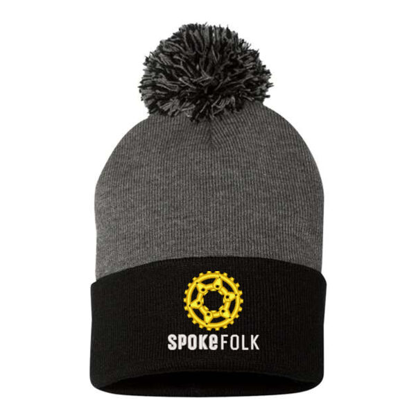 Sportsman - 12" Pom-Pom Cuffed Beanie - Embroidered Logo Thumbnail