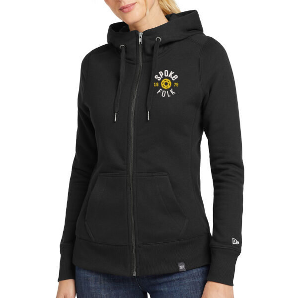 New Era® - Women's French Terry Full-Zip Hoodie - Embroidered Logo Thumbnail