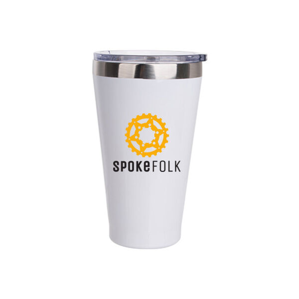 15oz Stainless Steel Tumbler w/Lid - Sublimated Logo Thumbnail