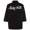 Ten Pearl Button Black Chef Coat Thumbnail