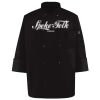Ten Pearl Button Black Chef Coat Thumbnail